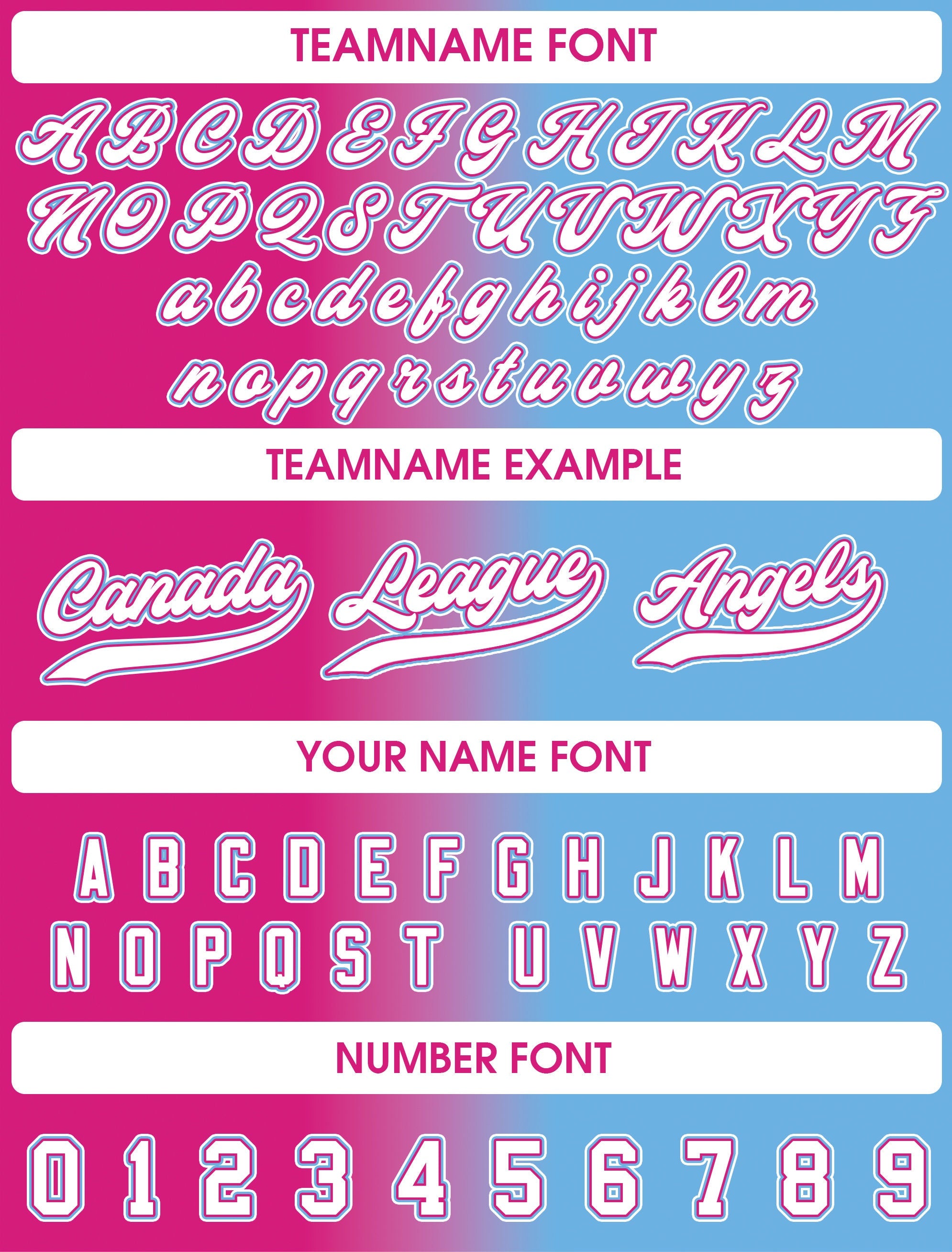 Printed Blue Pink Gradient Custom Baseball Jersey with Teamname Name Number, Jerseys Shirt for Men Women Youth Kid, Gifts for Baseball Fans
