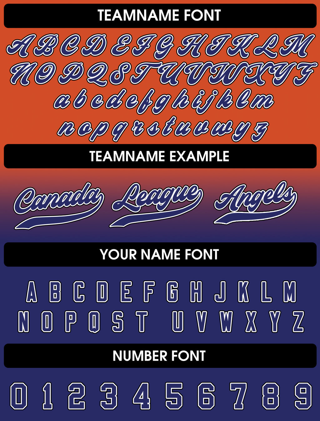 Gradient Custom Baseball Jersey with Teamname Name Number, Jerseys Shirt for Men Women Youth Kid Printed Navy Orange, Gift for Baseball Fans