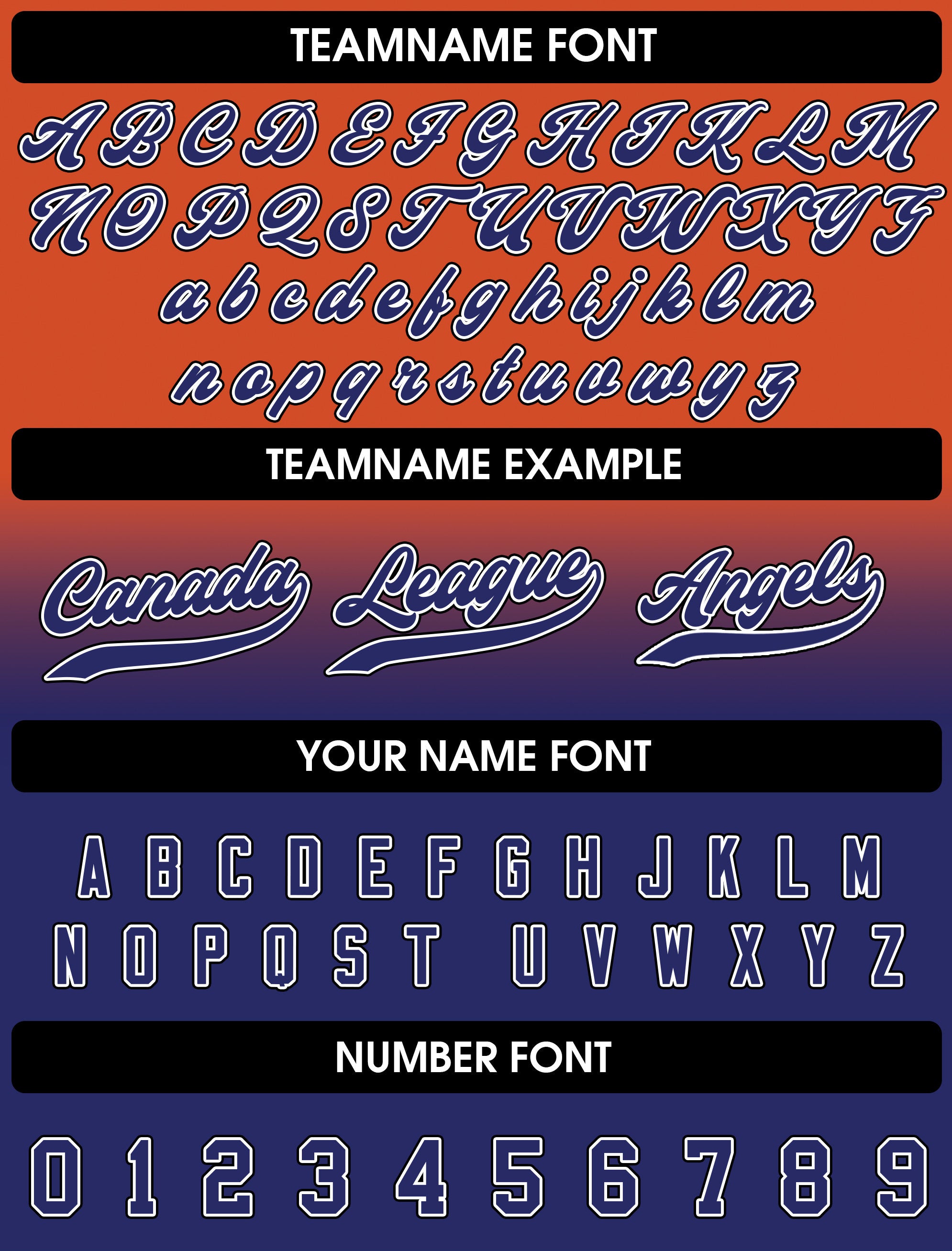 Gradient Custom Baseball Jersey with Teamname Name Number, Jerseys Shirt for Men Women Youth Kid Printed Navy Orange, Gift for Baseball Fans