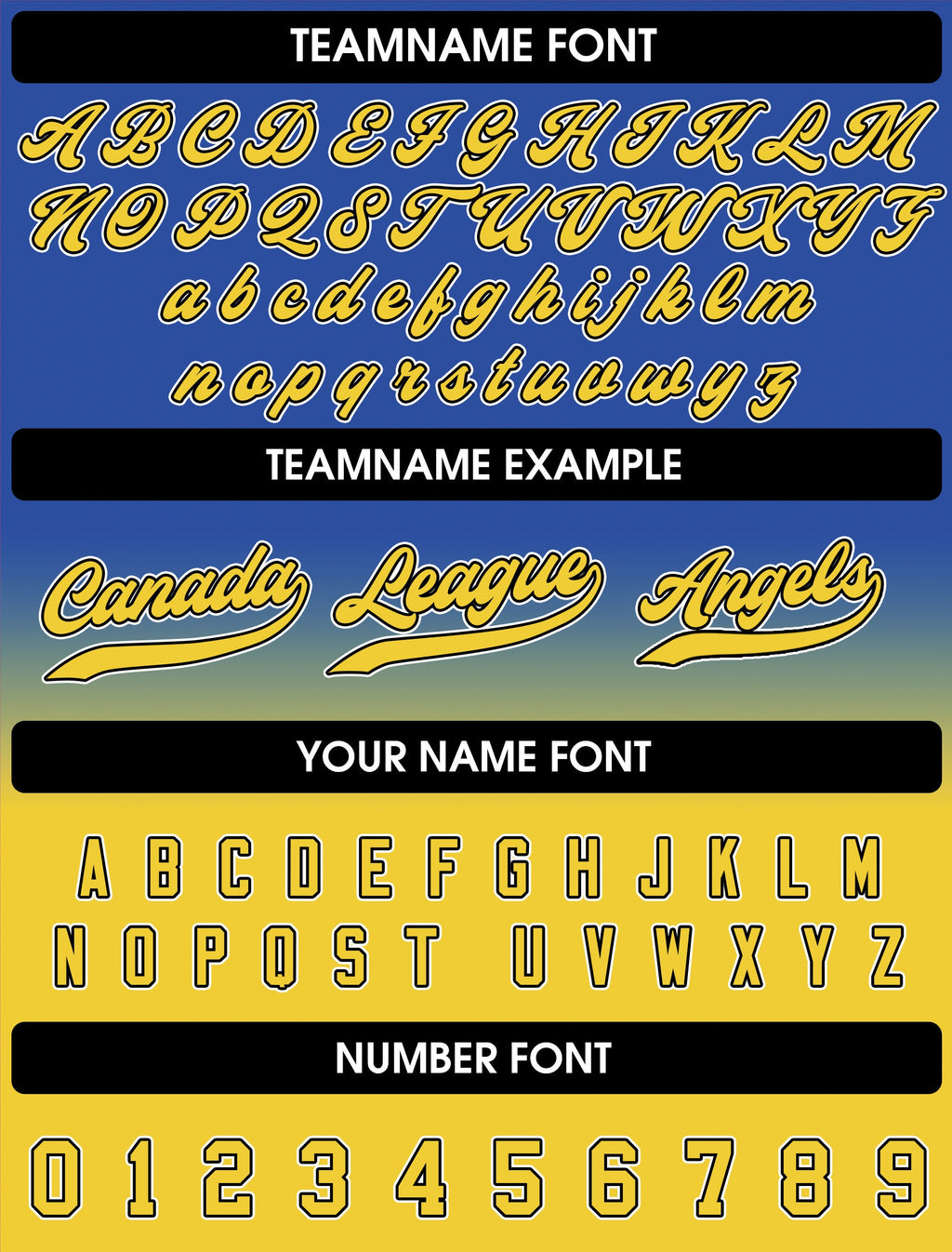 Printed Blue Yellow Gradient Custom Baseball Jersey with Teamname Name Number, Jerseys Shirt for Men Women Youth Kid, Gift for Baseball Fans