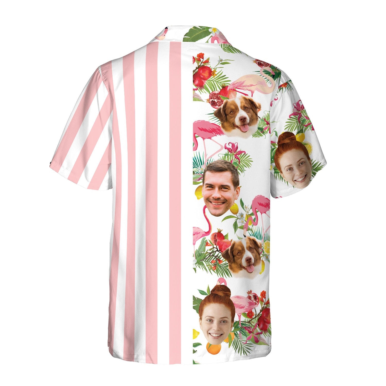Custom Hawaiian Shirt with Face for Men/Women, Personalized Photo Pet Tropical Beach Button Down Shirts, Hawaiian Vacation Style Shirts