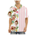 Custom Hawaiian Shirt with Face for Men/Women, Personalized Photo Pet Tropical Beach Button Down Shirts, Hawaiian Vacation Style Shirts