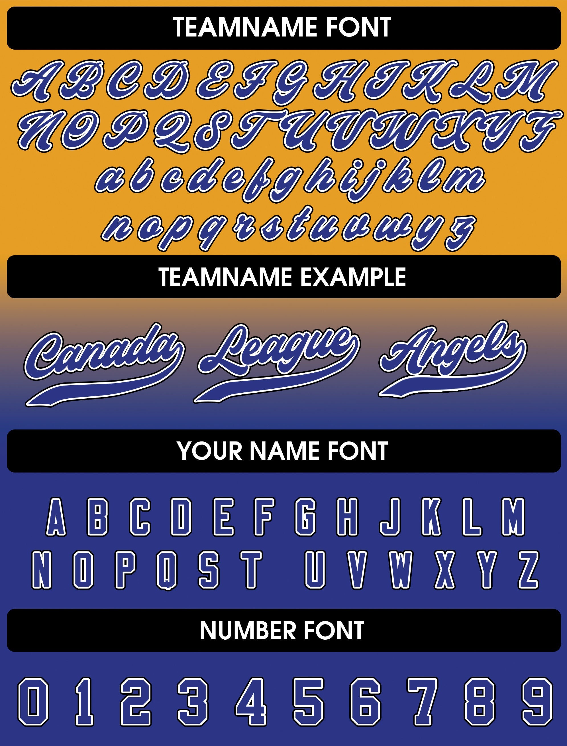 Yellow Royal Blue Baseball Jersey Custom Teamname Name Number, Gradient Jerseys Shirt for Men Women Youth Kid, Gifts for Baseball Lovers