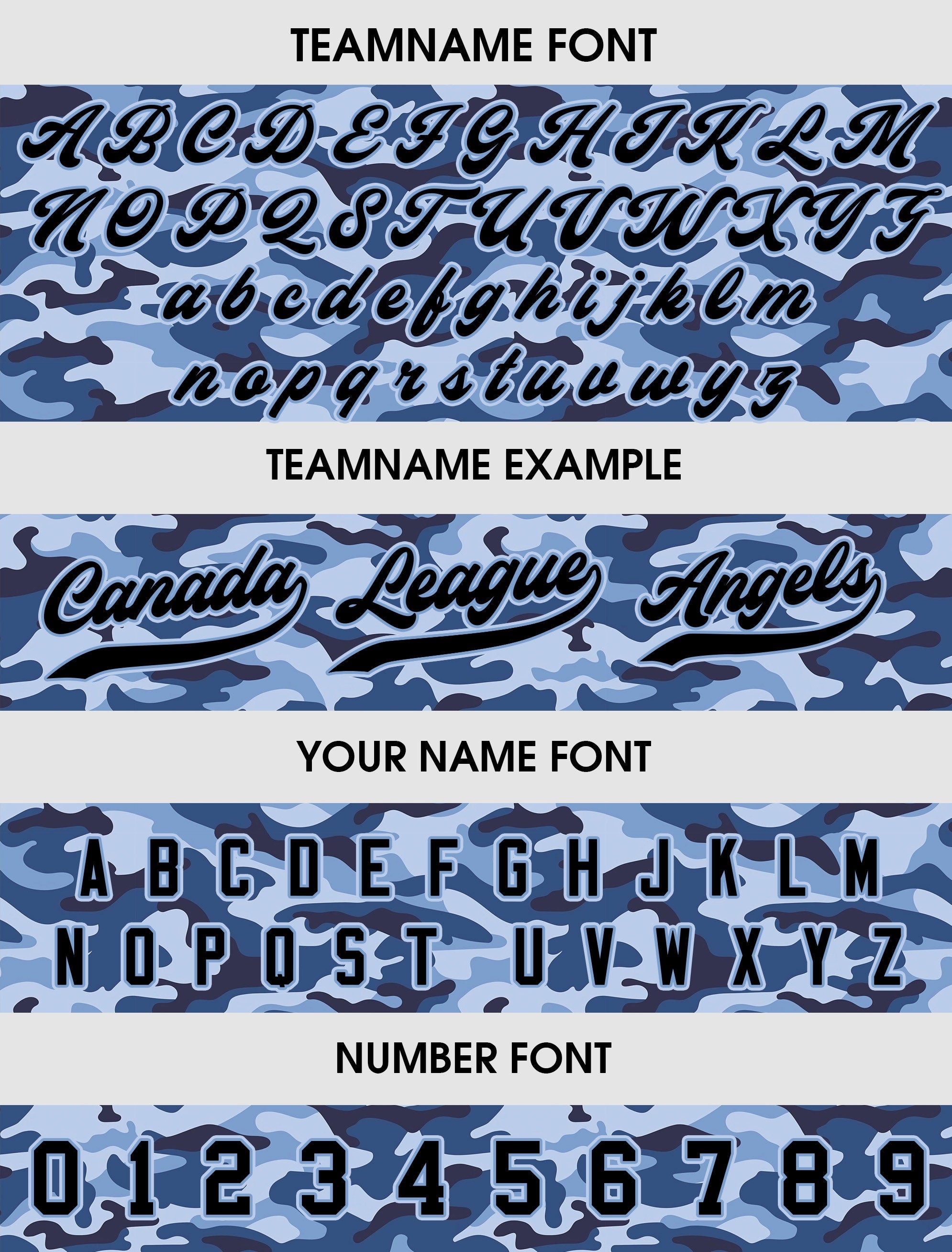 Printed Personalized Blue Camo Baseball Jersey with Teamname Name Number, Gifts for Baseball Fans, Custom Jerseys Shirt for Men Women Youth