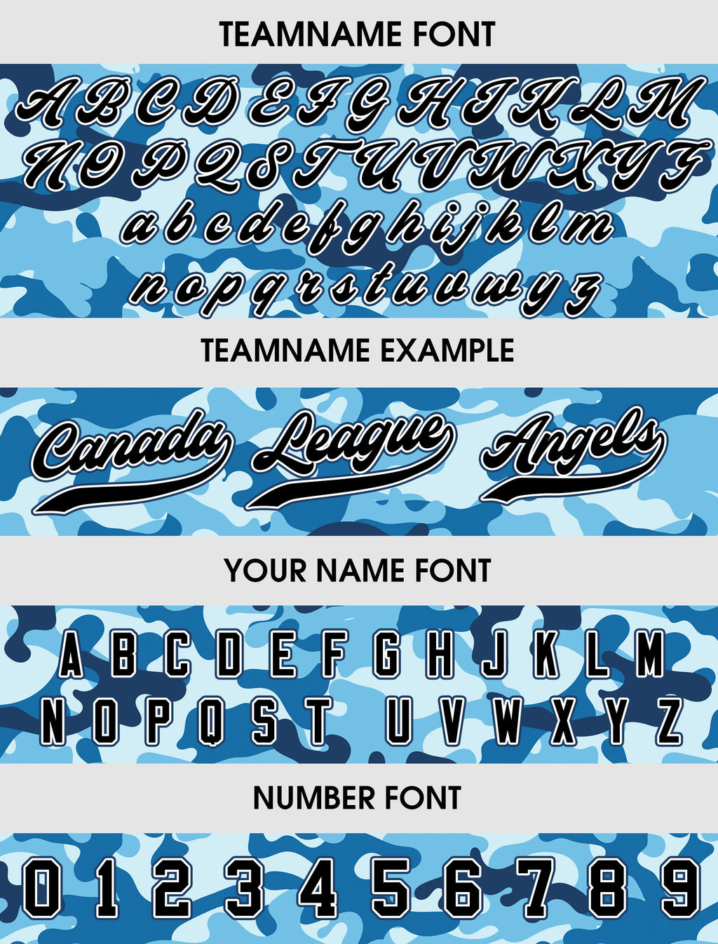 Personalized Printed Light Blue Camo Baseball Jersey with Teamname Name Number, Gifts for Baseball Fans, Jerseys Shirt for Men Women Youth
