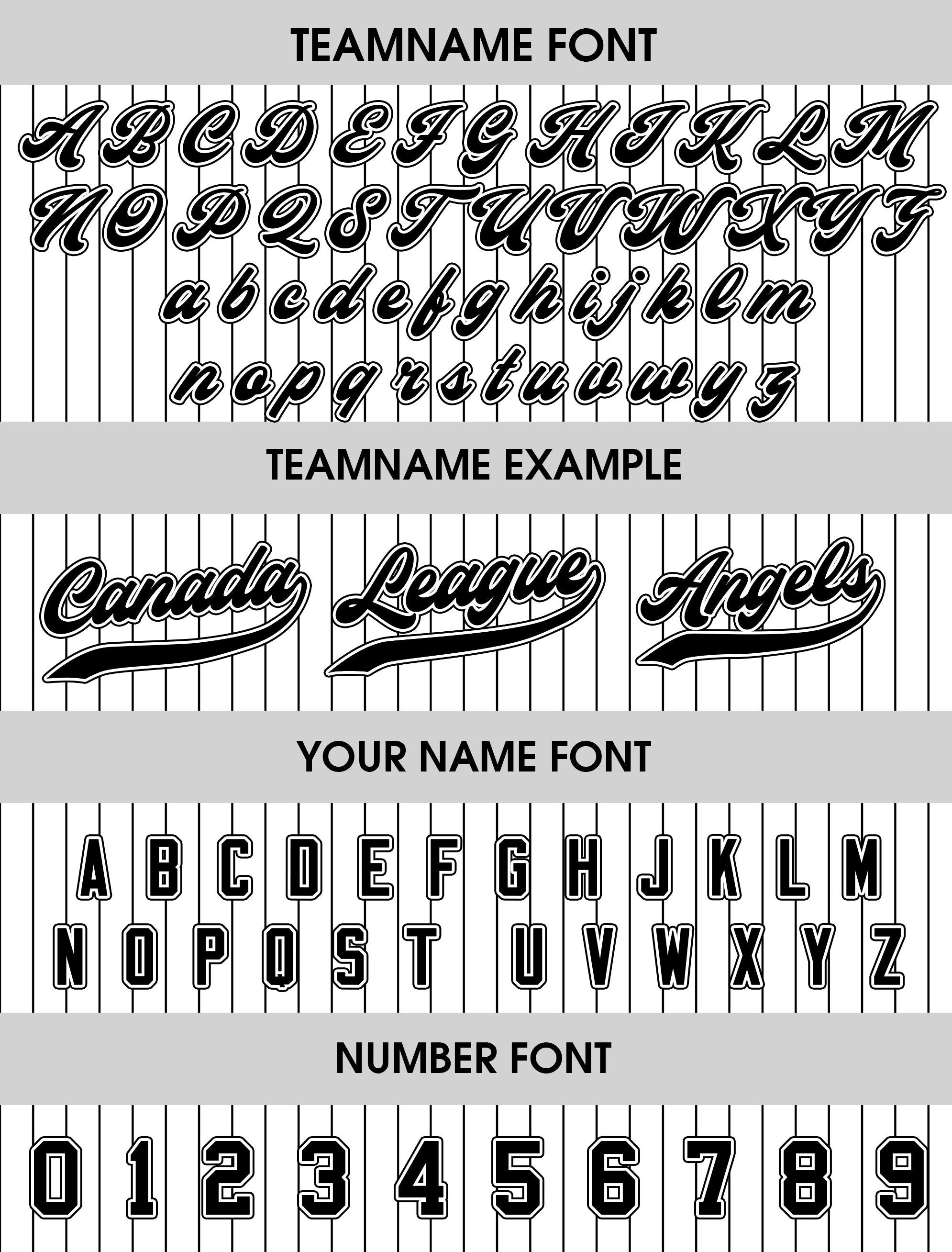 Printed White Black Pinstripe Custom Baseball Jersey with Teamname Name Number, Jersey Shirt for Men Women Youth Kid, Gift for Baseball Fans