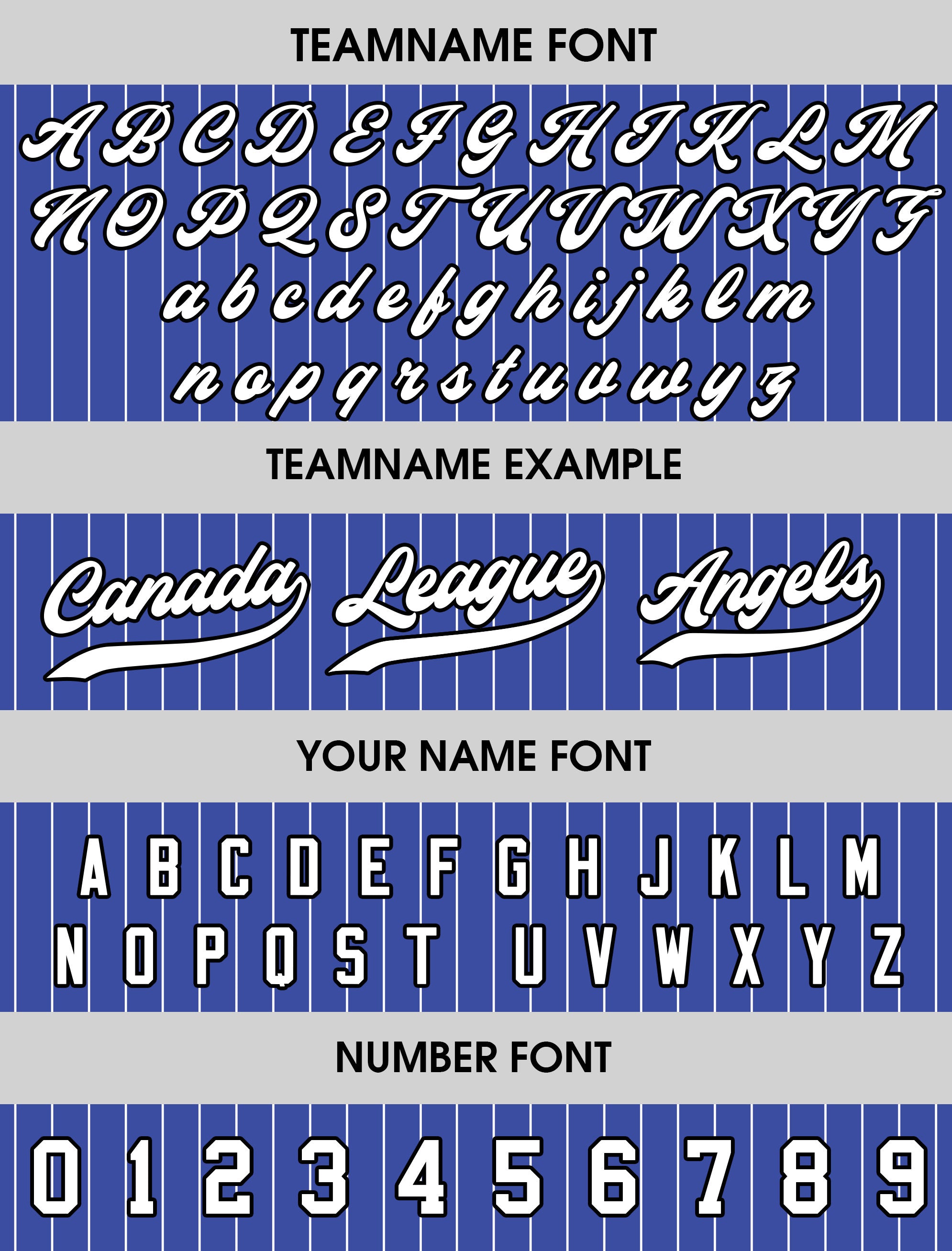 Printed Royal Blue White Pinstripe Custom Baseball Jersey with Teamname Name Number, Jersey Shirt for Men Women Youth, Gift for Baseball Fan