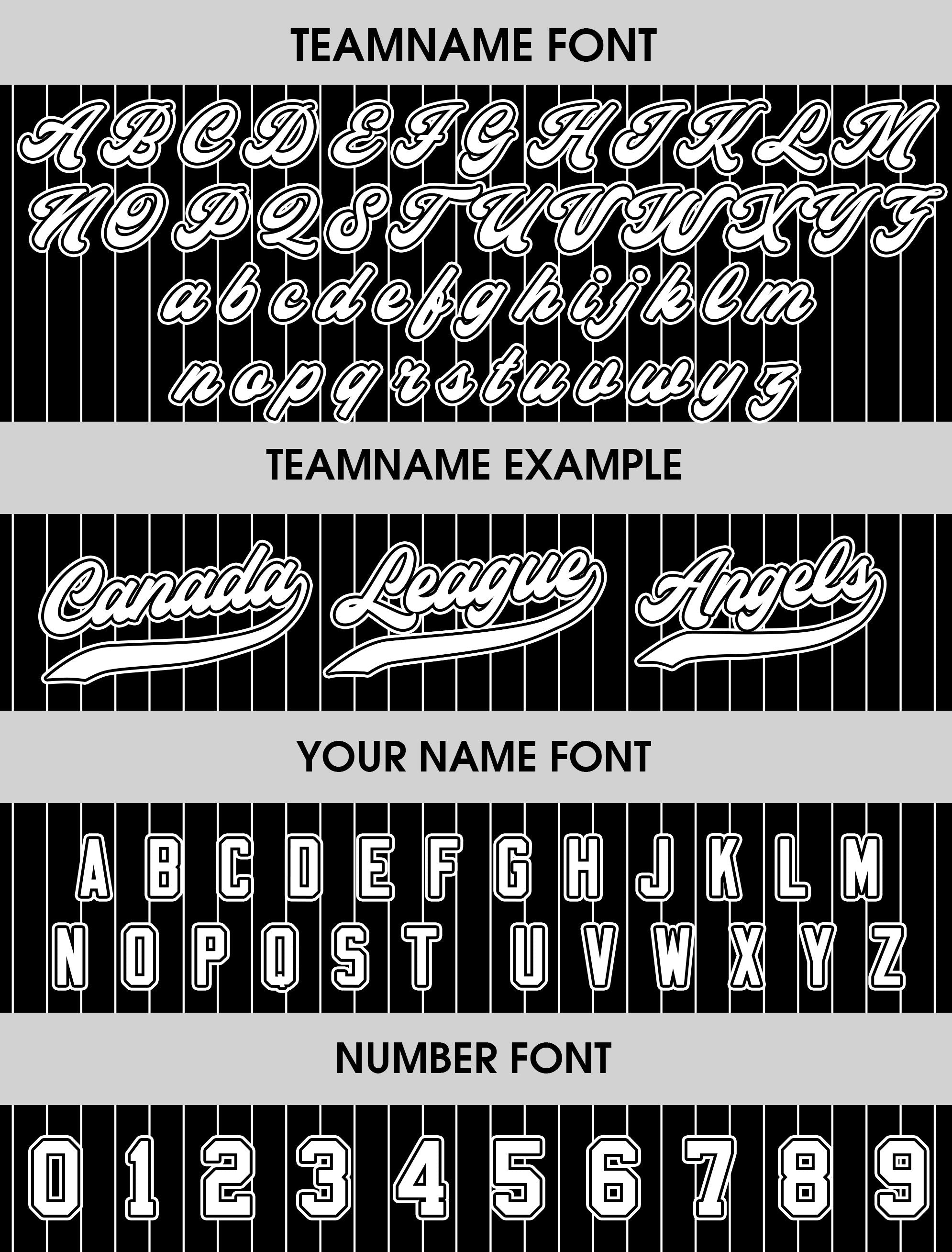 Printed Black White Pinstripe Custom Baseball Jersey with Teamname Name Number, Jersey Shirt for Men Women Youth Kid, Gift for Baseball Fan