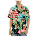 Custom Hawaiian Shirt with Face for Men Women, Hawaiian Vacation Style Shirts, Personalized Photo Pet Tropical Beach Button Down Shirts
