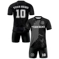Custom Soccer Jersey for Men Women Youth with Personalized Team Name Logo Number, Black Soccer Jersey Shirt, Polyester Soccer Jersey Shirt