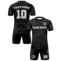Custom Soccer Jersey for Men Women Youth with Personalized Team Name Logo Number, Black Soccer Jersey Shirt, Polyester Soccer Jersey Shirt