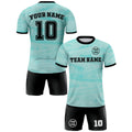 Custom Soccer Jersey for Men Women Youth with Personalized Team Name Logo Number, Light Blue Soccer Uniform, Polyester Soccer Jersey Shirt
