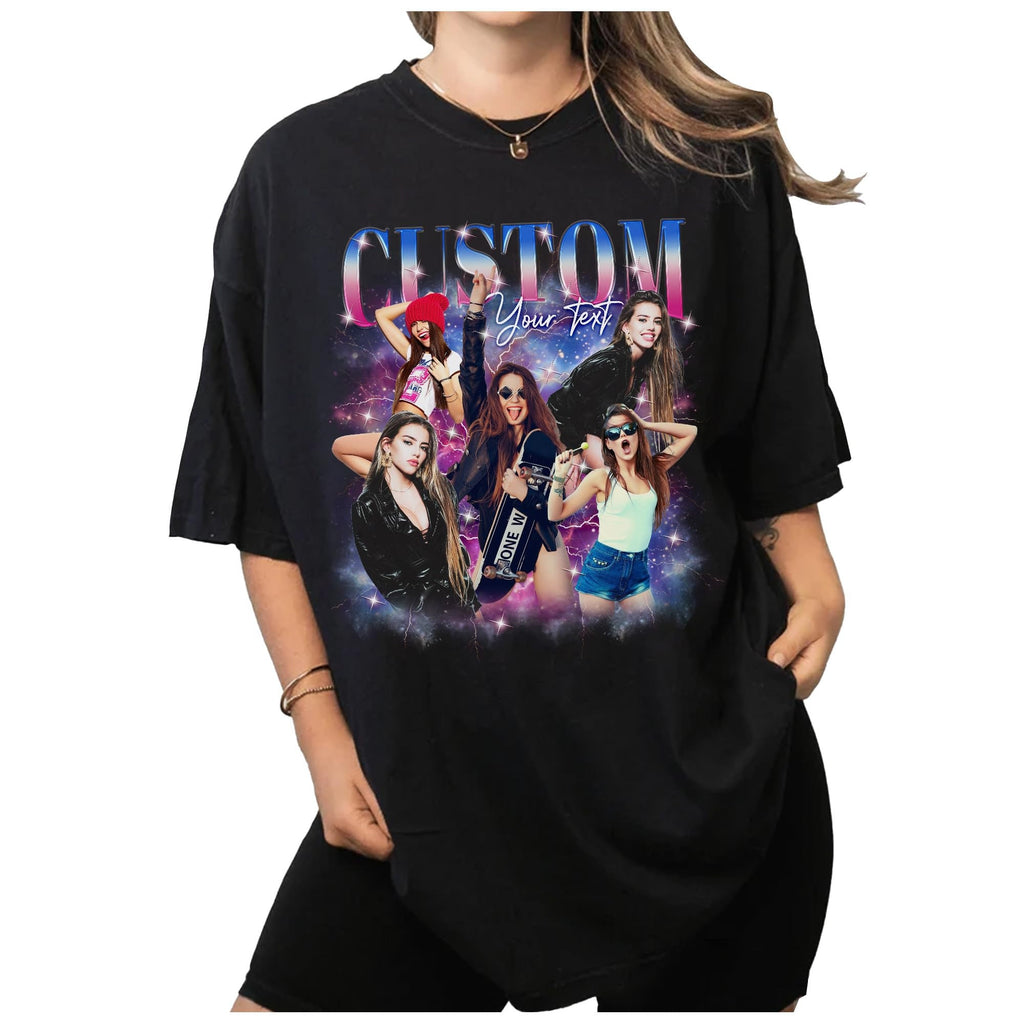 Custom Your Own Rap Tee, Personalized Shirts with your Photo, Custom Photo Shirt for Boyfriend Girlfriend, Custom Vintage Graphic Tshirt