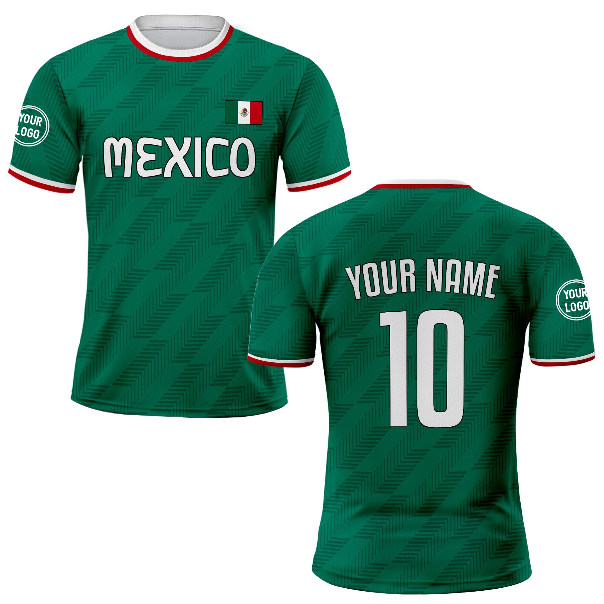 Custom Mexico Soccer Jersey for Men Women Youth Kid Uniform Shirt for Fans Player Personalized Name Number Logo National Soccer Jersey Shirt