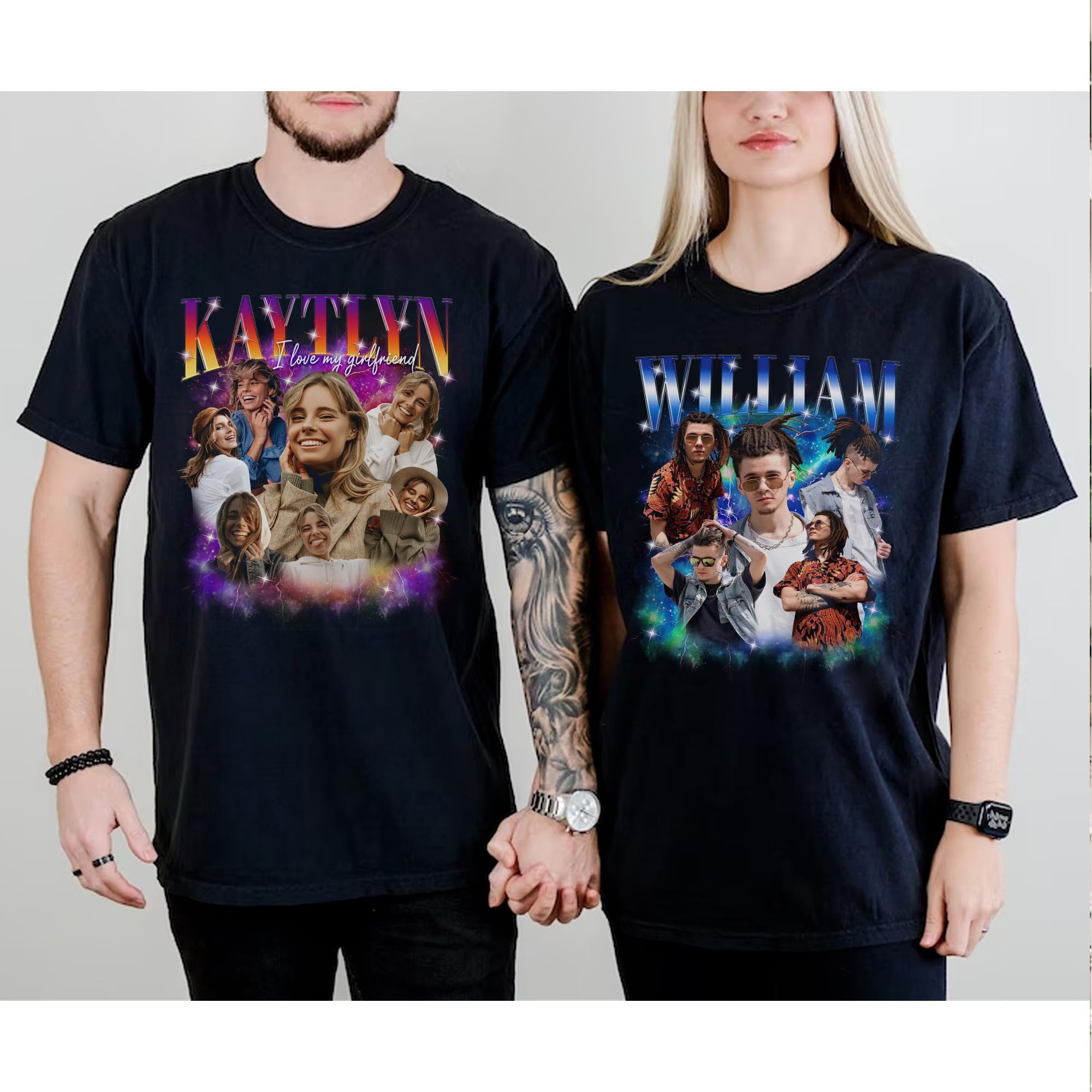 Custom Custom Bootleg Rap Tee, Custom Girlfriend Face Shirt, Custom Photo 90s Vintage Shirt for Boyfriend, Your Own Rap Tee Shirts for lover