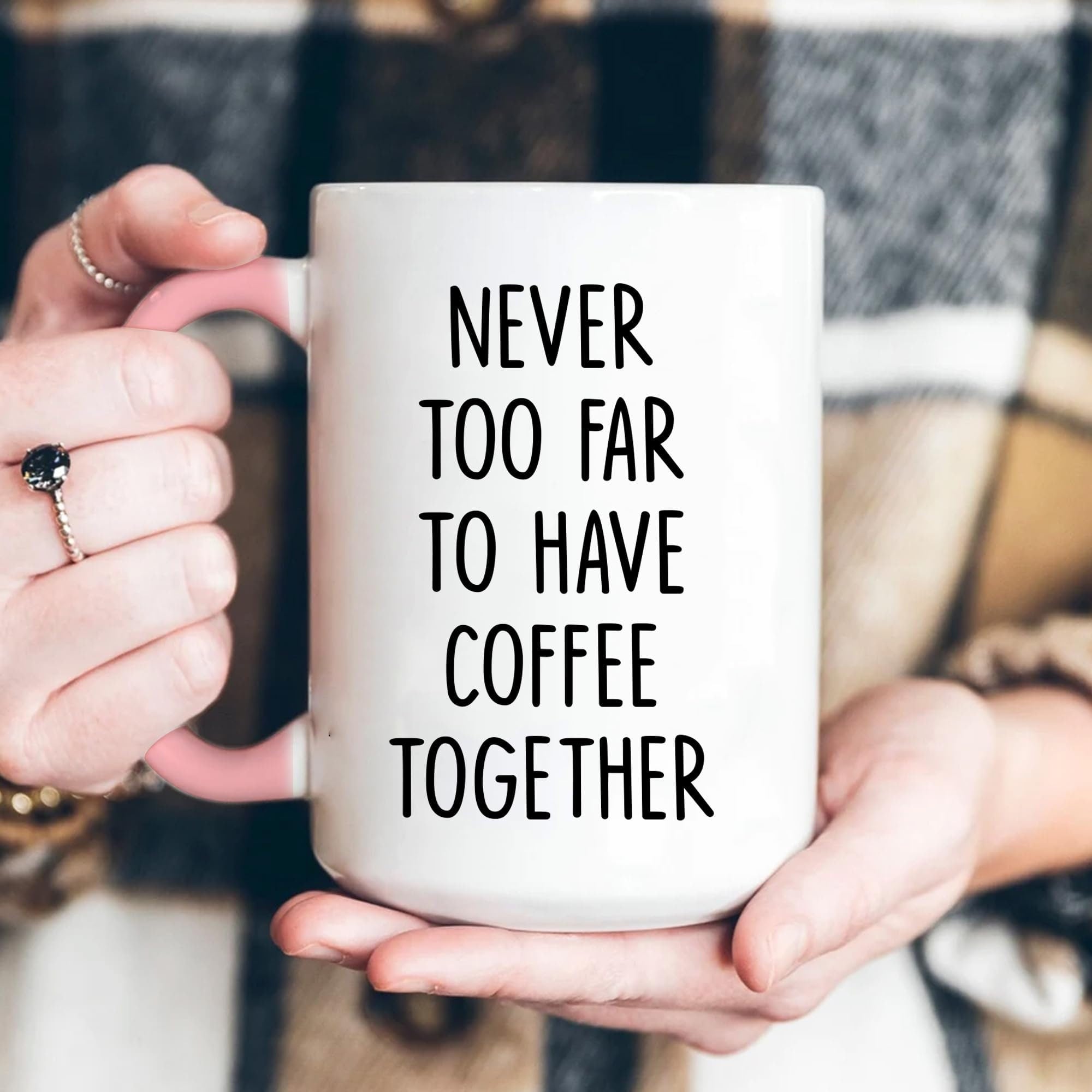 Long Distance Relationships Coffee Mugs with Custom Name City State Map, Distance Coffee Mugs 11oz 15oz, Moving Away Gifts for Friendship