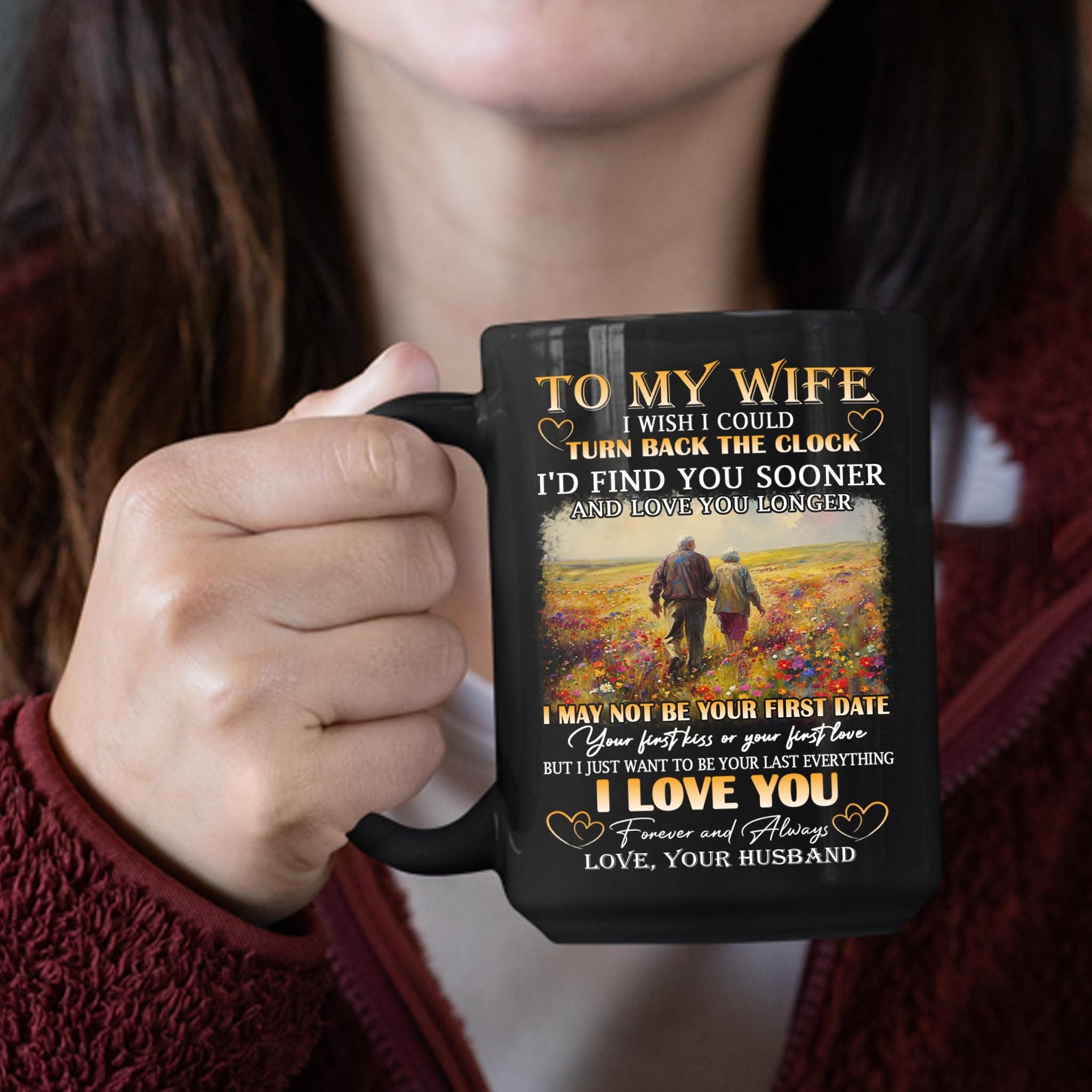 Custom To My Wife Coffee Mug 15oz 11oz, To My Wife Mugs From Husband to Wife Coffee Cup, Personalized Gift For My Wife On Valentine
