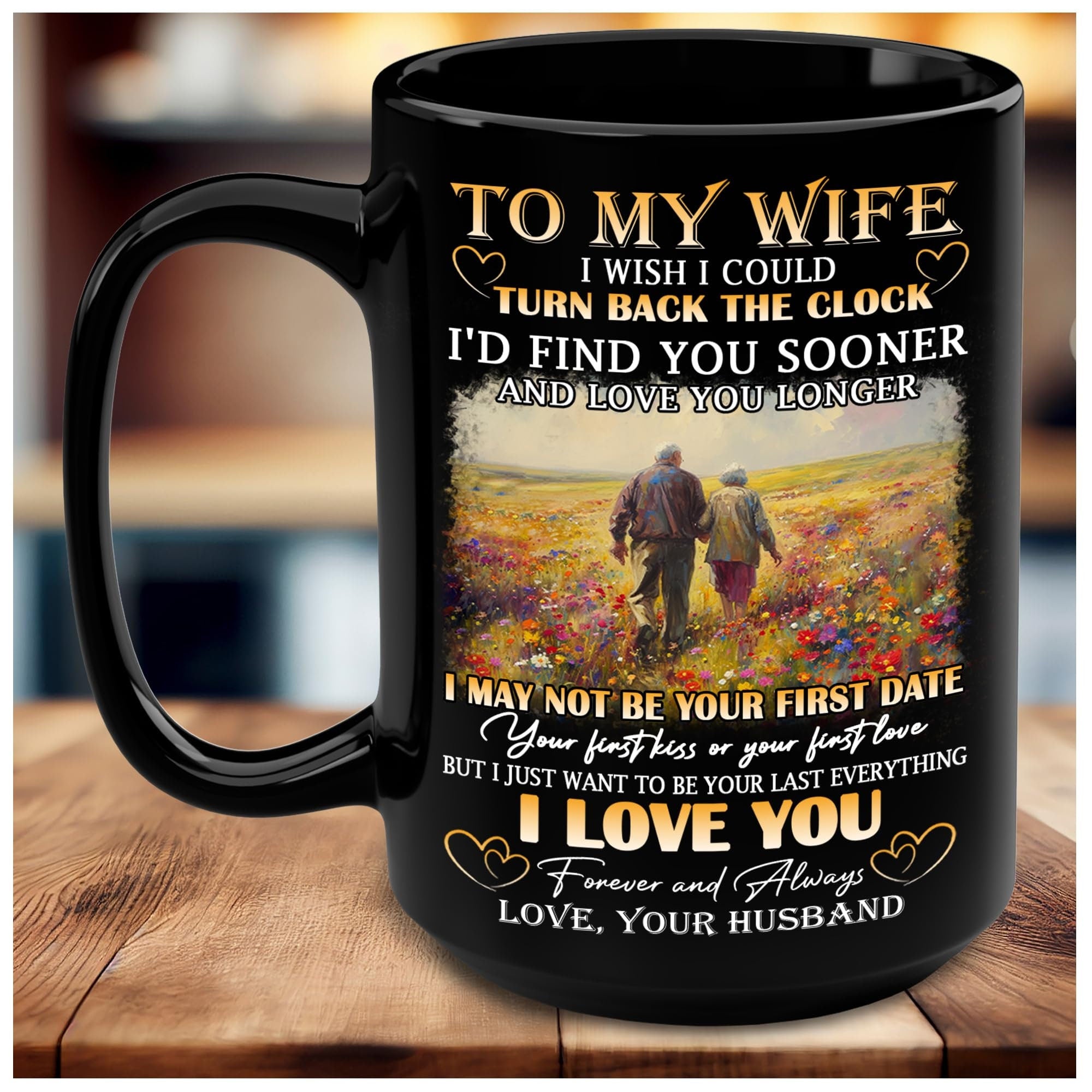 Custom To My Wife Coffee Mug 15oz 11oz, To My Wife Mugs From Husband to Wife Coffee Cup, Personalized Gift For My Wife On Valentine