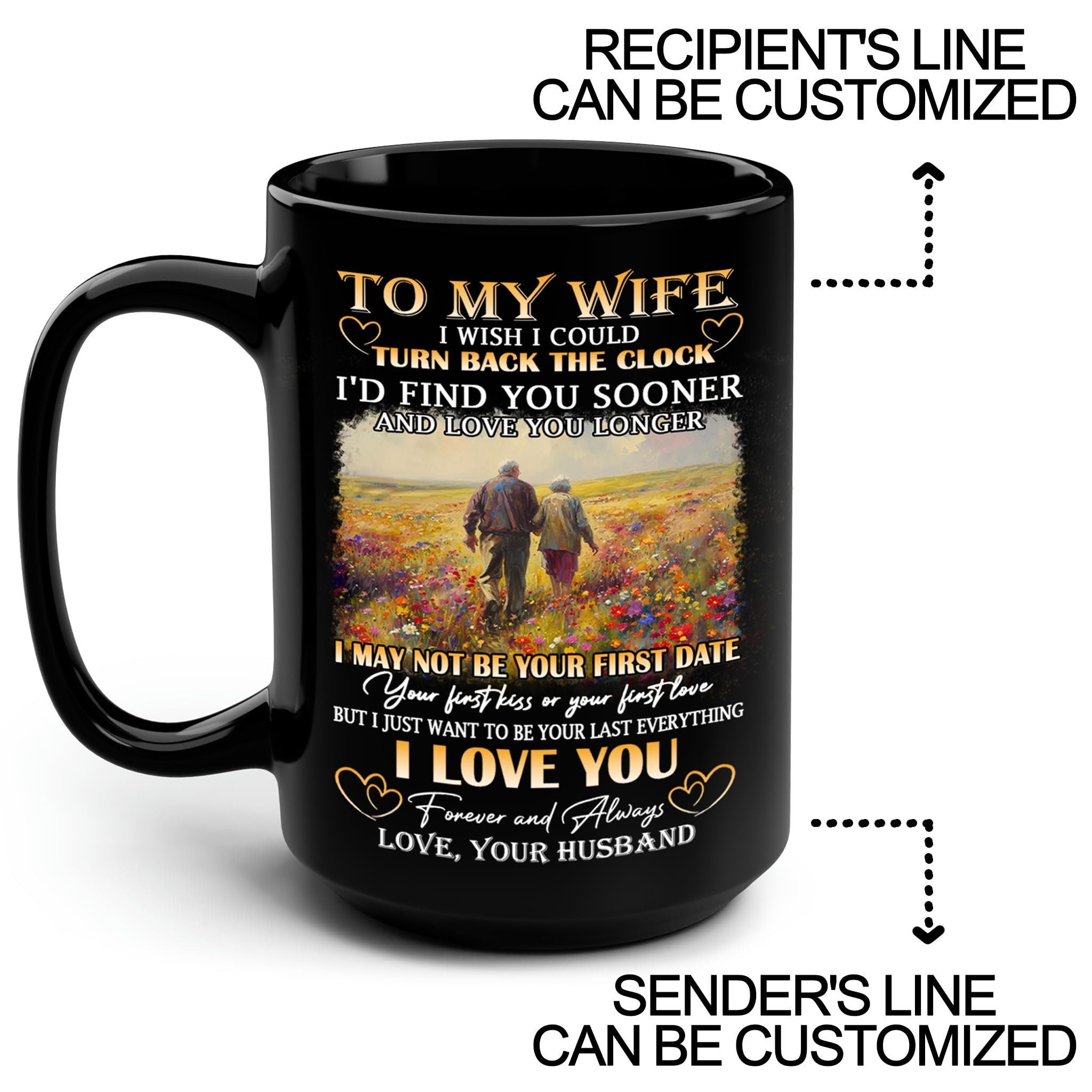 Custom To My Wife Coffee Mug 15oz 11oz, To My Wife Mugs From Husband to Wife Coffee Cup, Personalized Gift For My Wife On Valentine