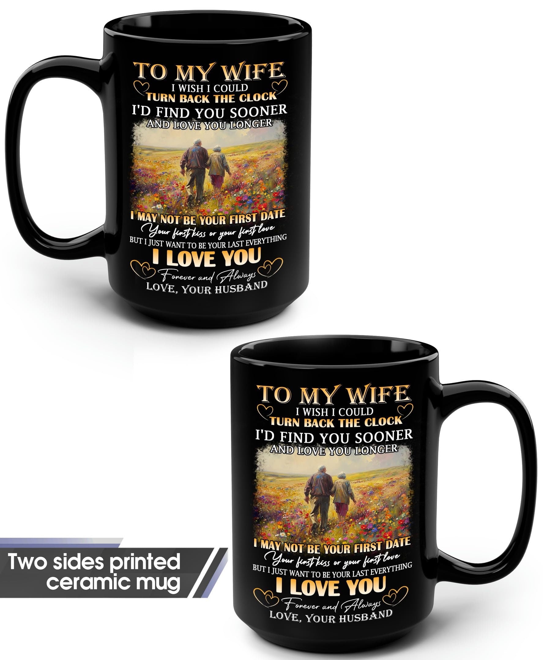 Custom To My Wife Coffee Mug 15oz 11oz, To My Wife Mugs From Husband to Wife Coffee Cup, Personalized Gift For My Wife On Valentine
