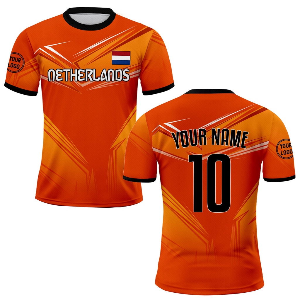 Custom Netherlands Soccer Jersey for Men Women Youth Kid Uniform Shirt for Fans Player Personalized Name Number Logo, National Soccer Jersey