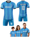Custom Uruguay Soccer Jersey for Men Women Youth Kid Uniform Shirt for Fans Player Personalized Name Number Logo National Soccer Jersey