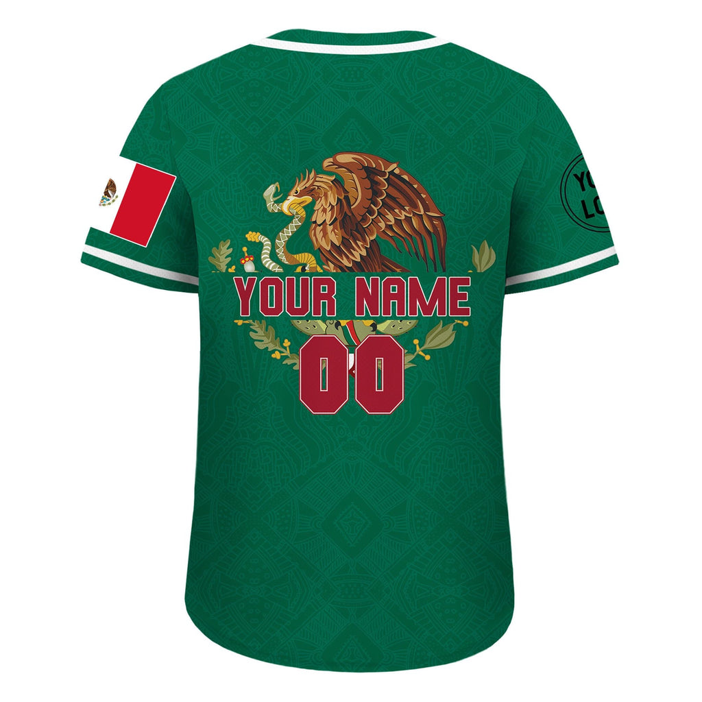 Personalization Mexico Baseball Jersey, Custom Name Mexican Eagle Jersey Shirt for Men Women Youth Kid, Game Day Outfit For Baseball Fans