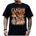 Custom Custom Bootleg Rap Tee, Custom Girlfriend Face Shirt, Custom Photo 90s Vintage Shirt for Boyfriend, Your Own Rap Tee Shirts for lover