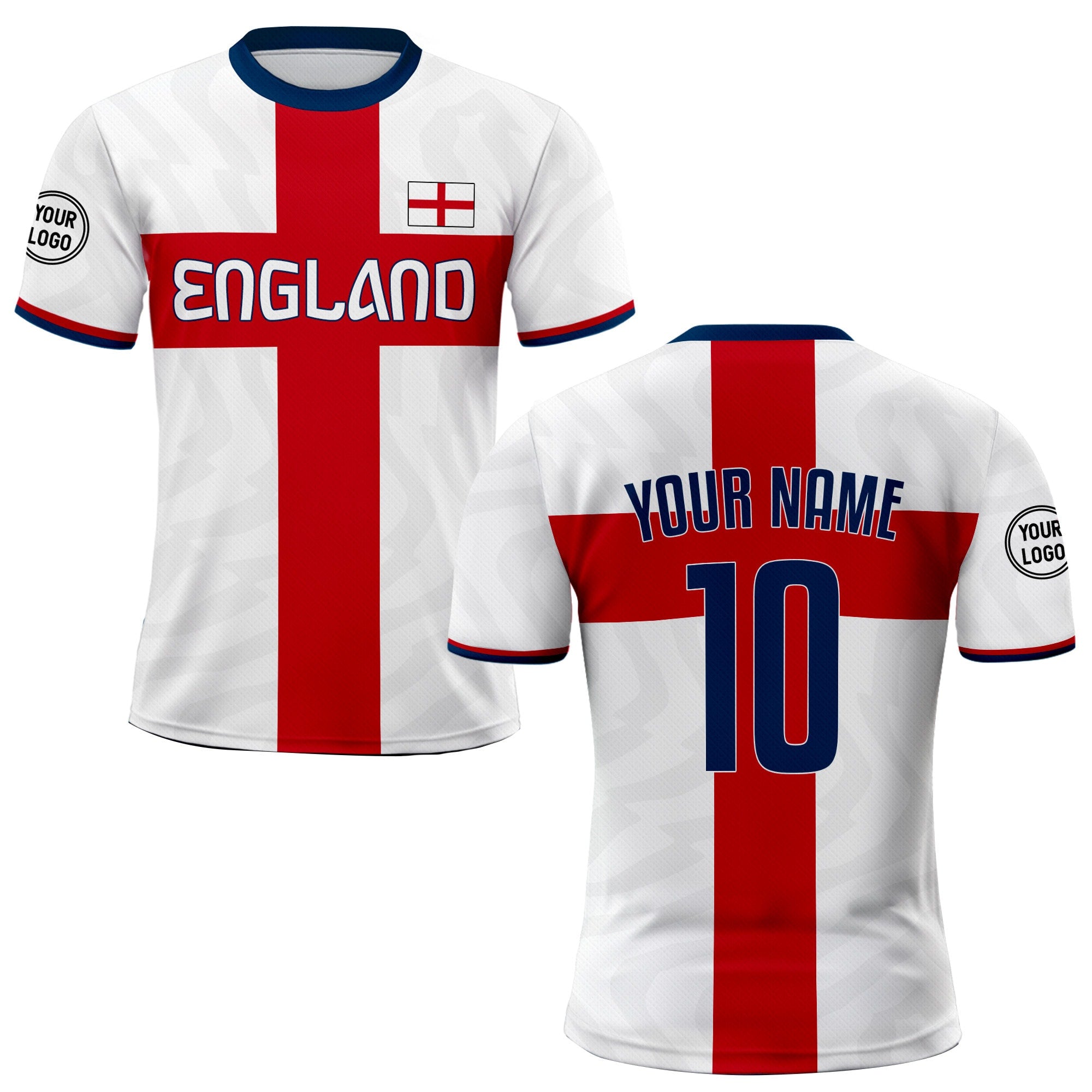 Custom England Soccer Jersey for Men Women Youth Kid Uniform Shirt for Fans Player Personalized Name Number Logo National Soccer Jersey