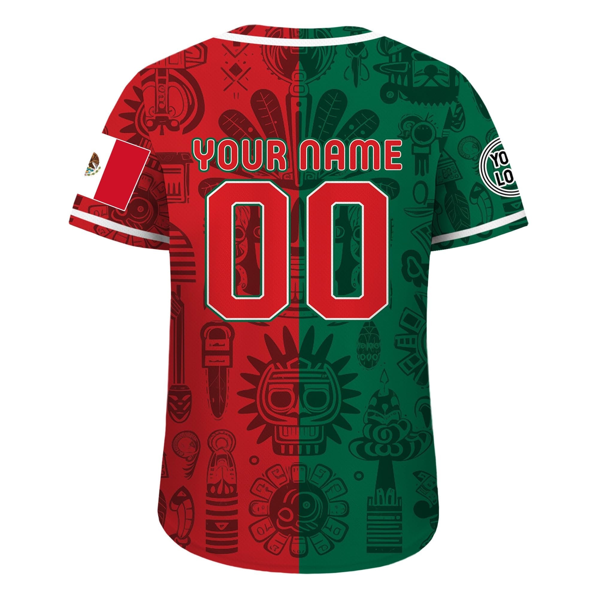 Personalization Mexico Baseball Jersey, Custom Name Mexican Split Jersey Shirt for Men Women Youth Kid, Game Day Outfit For Baseball Fans