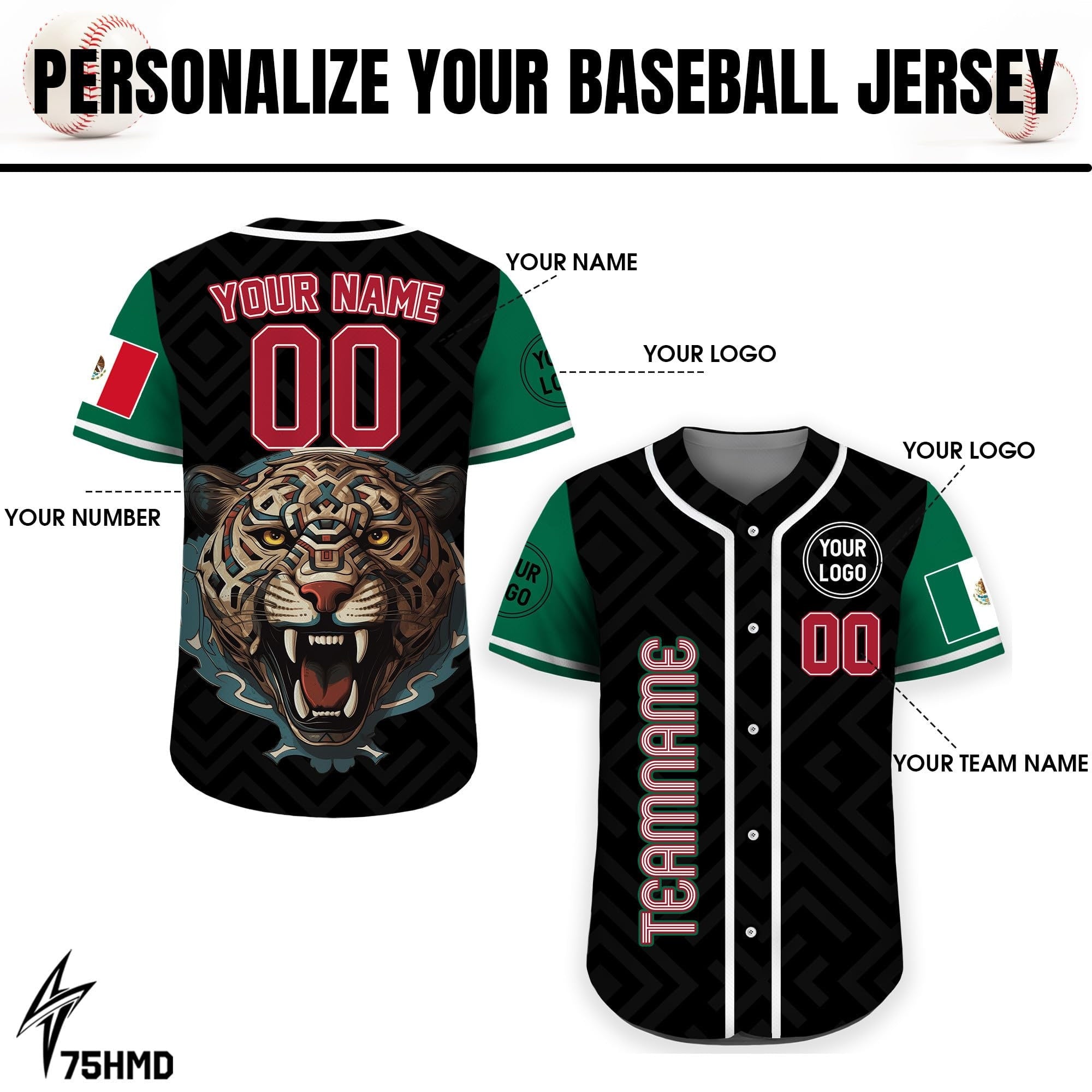 Personalization Mexico Baseball Jersey, Custom Name Mexican Leopard Jersey Shirt for Men Women Youth Kid, Uniform for Mexican Baseball Fans
