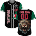 Personalization Mexico Baseball Jersey, Custom Name Mexican Leopard Jersey Shirt for Men Women Youth Kid, Uniform for Mexican Baseball Fans