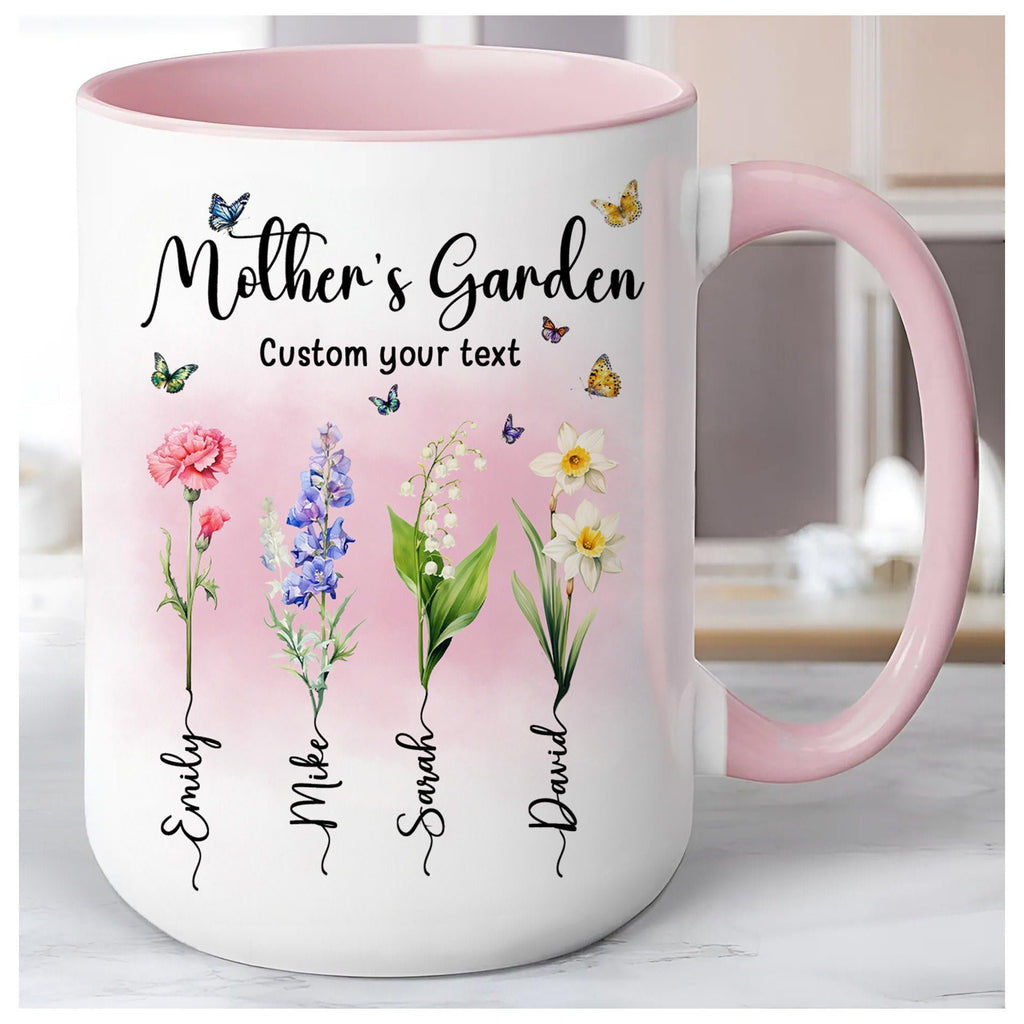 Personalized Grandma Mug with Custom Kid Names and Text, Custom Grandma's Garden Mug, Grandmas Garden With Grandkids Name, Mother's Day Gift