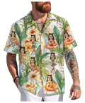 Custom Hawaiian Shirt with Face for Men Women, Personalized Hawaiian Gifts for Girlfriend Boyfriend Couple, Tropical Beach Button Down Shirt