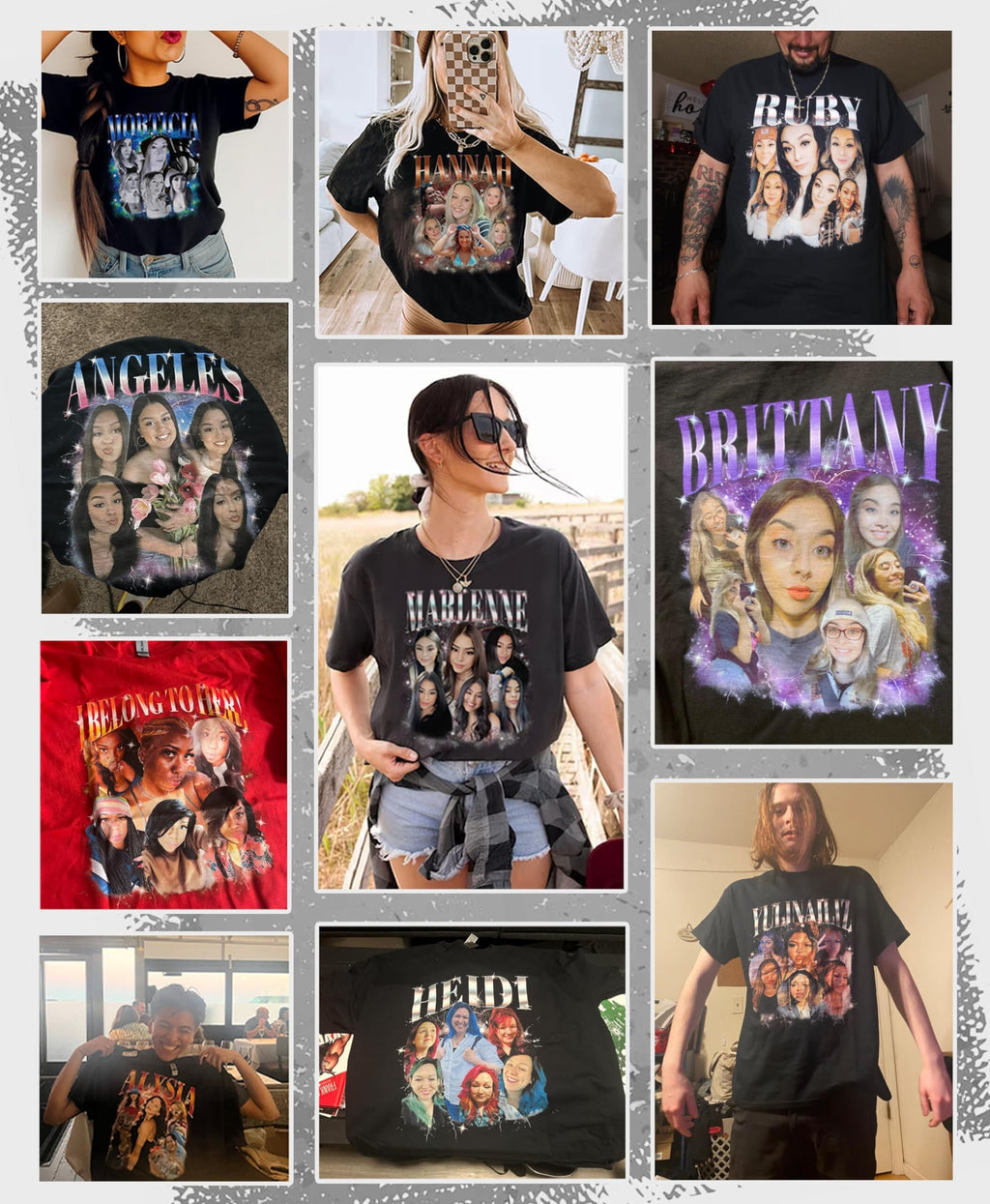 Custom Your Own Rap Tee, Personalized Shirts with your Photo, Custom Photo Shirt for Boyfriend Girlfriend, Custom Vintage Graphic Tshirt
