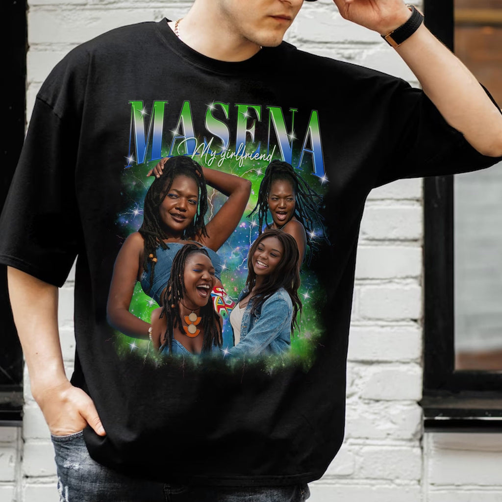 Custom Your Own Rap Tee, Personalized Shirts with your Photo, Custom Photo Shirt for Boyfriend Girlfriend, Custom Vintage Graphic Tshirt
