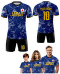 Custom Japan Soccer Jersey for Men Women Youth Kid Team Shirt for Fans Player Personalized Name Number Logo National Soccer Jersey Shirt