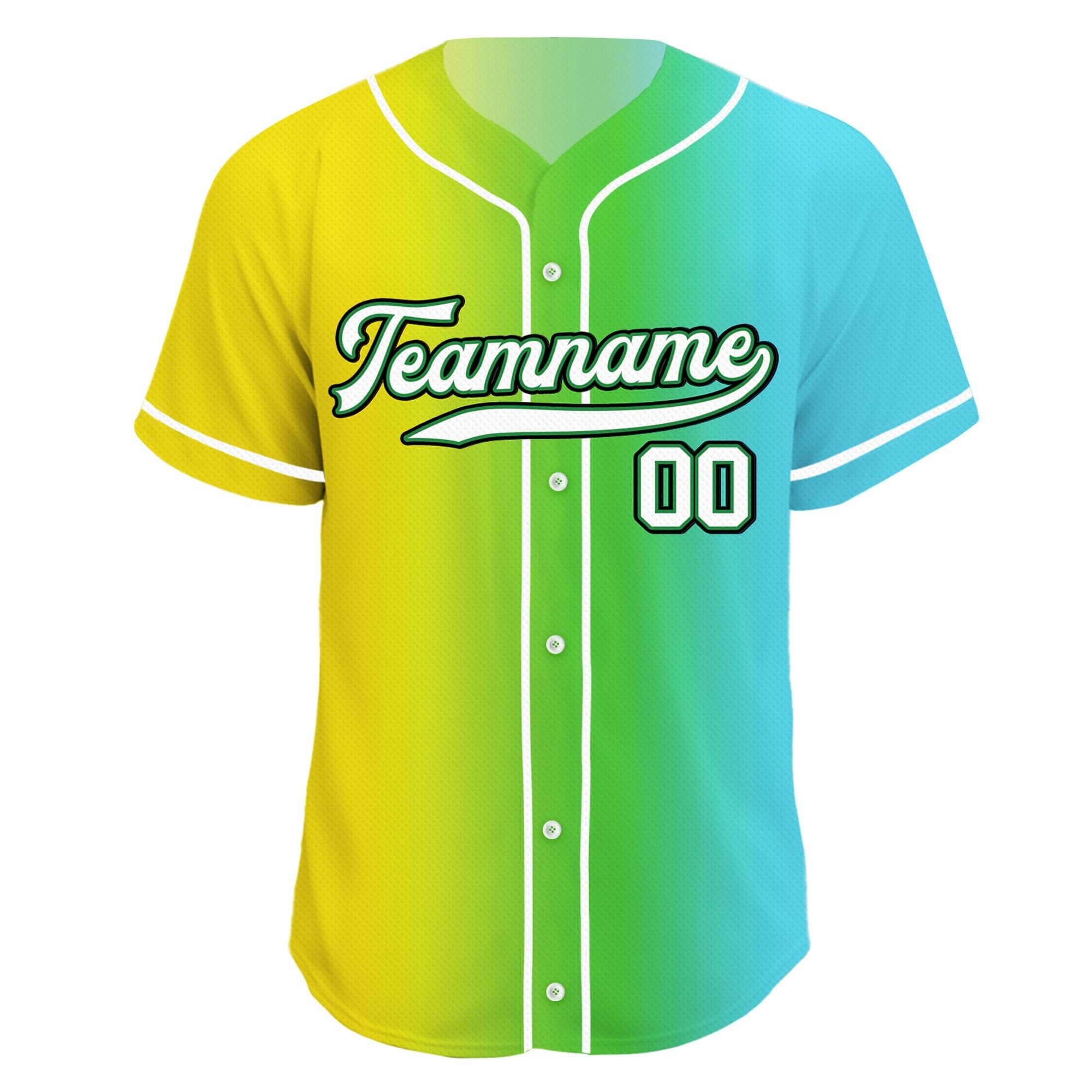 Printed Gradient Custom Baseball Jersey with Team Name Number, Personalized Jersey Shirt for Men Women Youth Kid, Gift for Baseball Fans