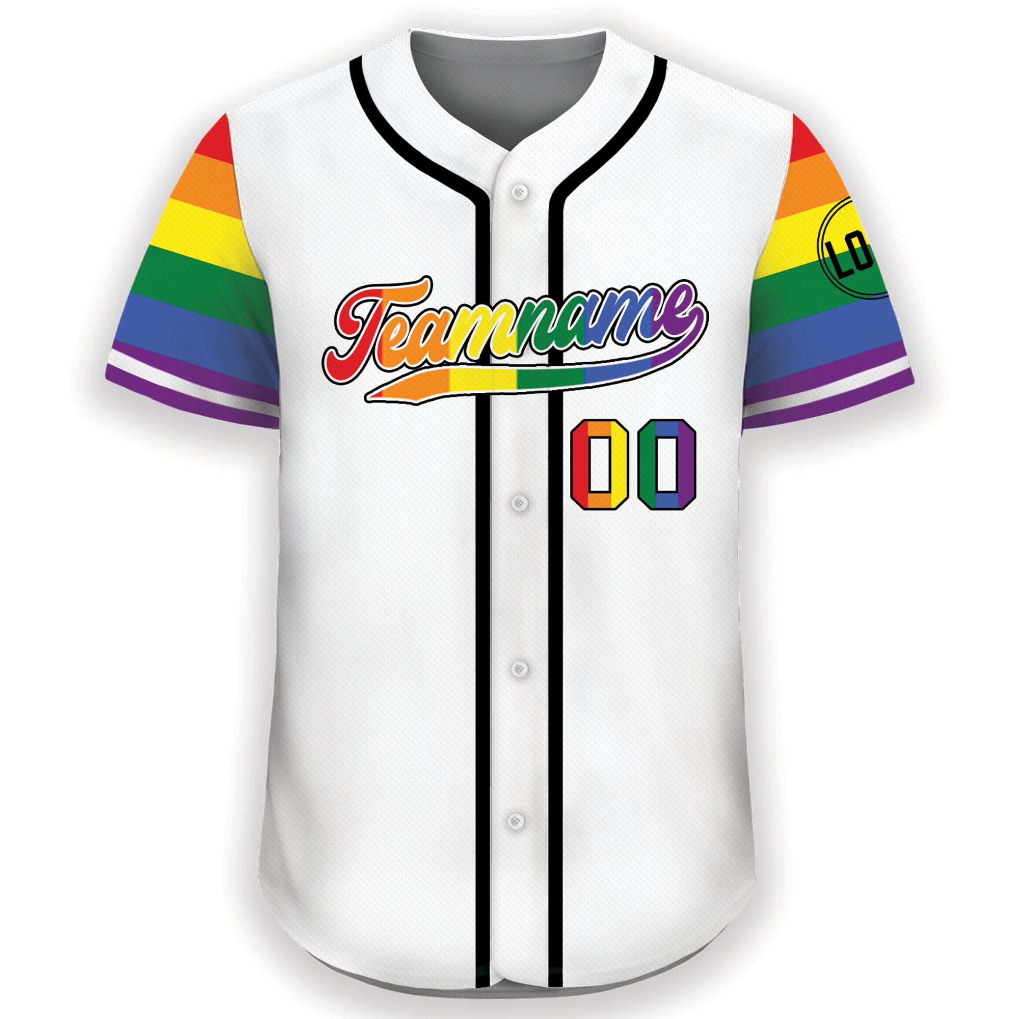 Custom Rainbow LGBTQ Pride Month Baseball Shirt, Custom Name Rainbow Pride Jersey for LGBT Lovers, Personalized LGBT Team Baseball Jersey
