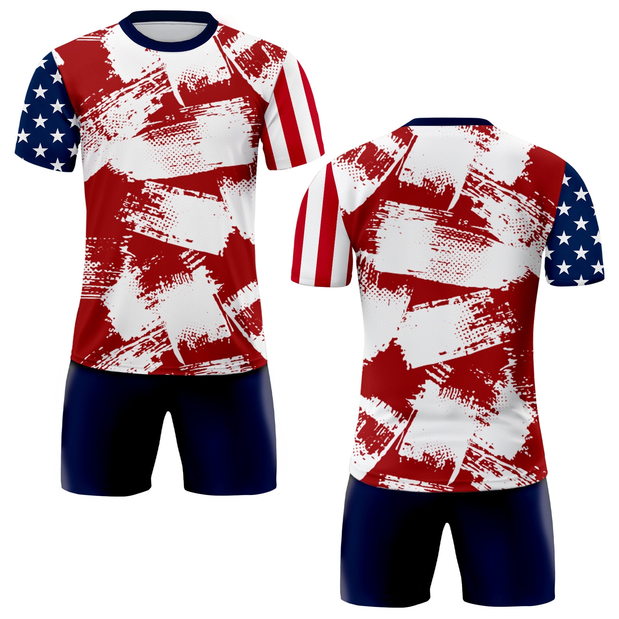Custom USA Soccer Jersey for Men Women Youth Kid Shirt for Fans Player, Personalized Name Number Logo Jersey Uniform, National Soccer Jersey
