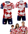 Custom USA Soccer Jersey for Men Women Youth Kid Shirt for Fans Player, Personalized Name Number Logo Jersey Uniform, National Soccer Jersey
