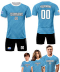 Custom Uruguay Soccer Jersey for Men Women Youth Kid Uniform Shirt for Fans Player Personalized Name Number Logo National Team Soccer Jersey
