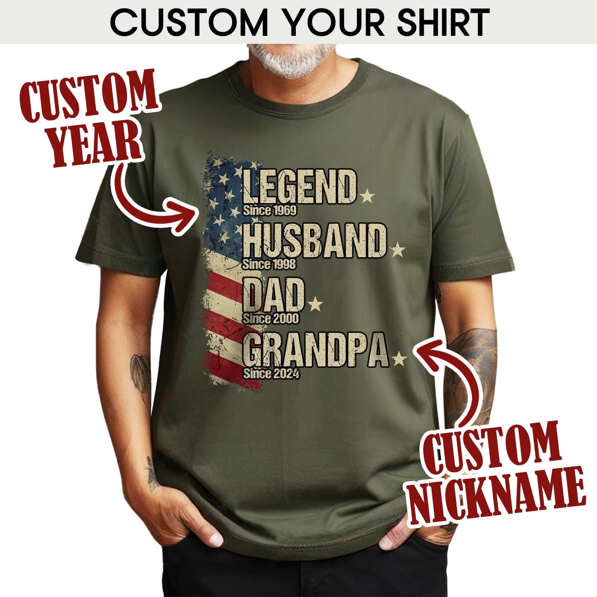 Custom Fist Bump Dad Shirt Vintage Legend Husband Grandpa Shirt for Dad, Custom Legend Husband Dad Shirts, Fathers Day Shirts, New Dad Gift