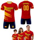 Custom Spain Soccer Jersey for Men Women Youth Kid Uniform Shirt for Fan Player Personalized Name Number Logo National Team Soccer Jersey
