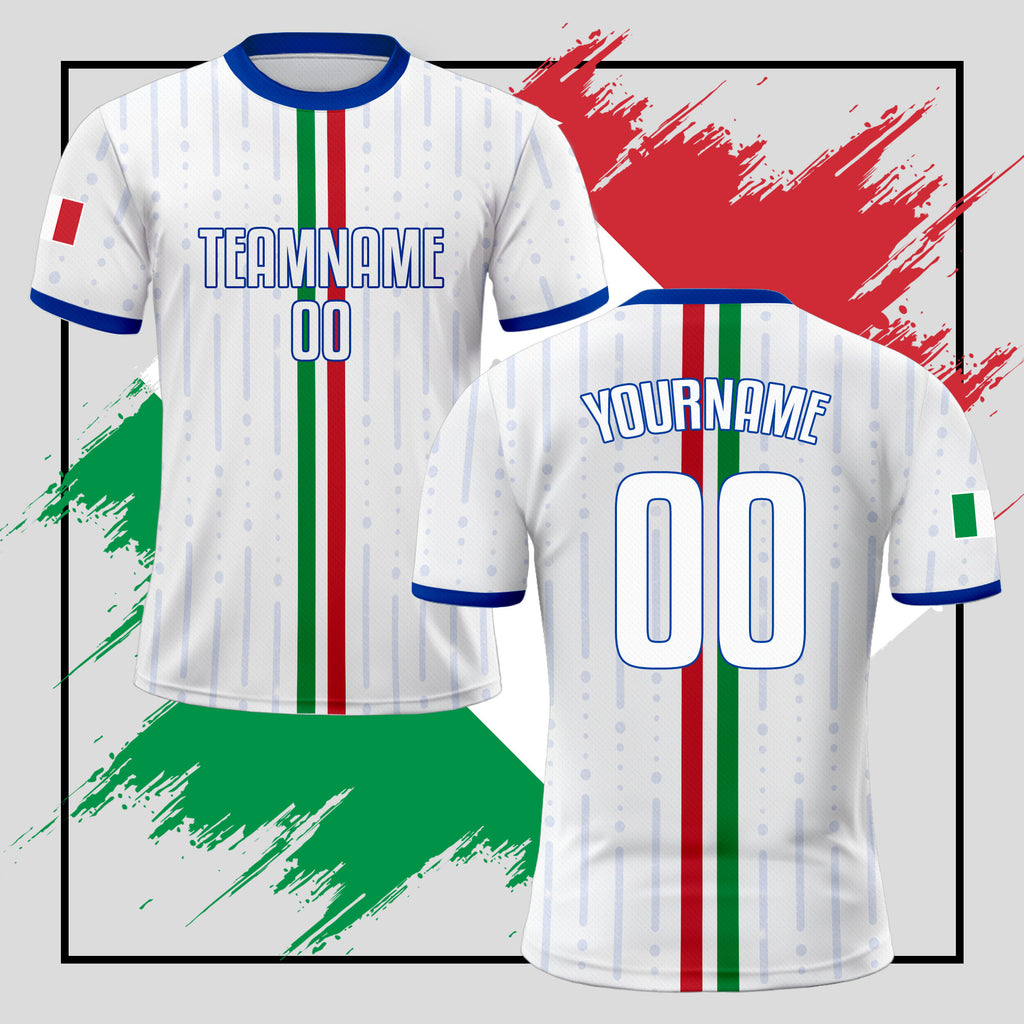 Custom Italia Soccer Jersey for Men Women Youth Kid Uniform Shirt for Fans Player Personalized Name Number Logo Italy Team Soccer Jersey