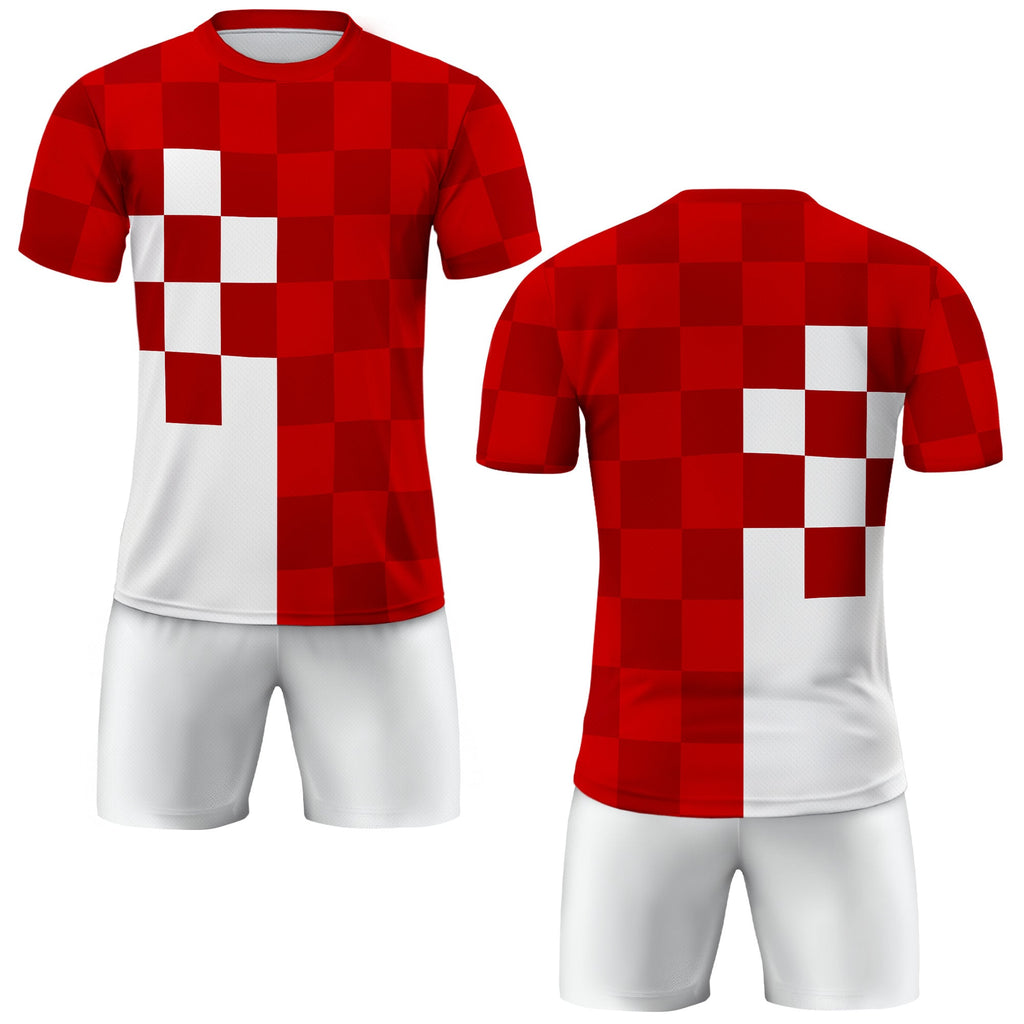 Custom Croatia Soccer Jersey for Men Women Youth Kid Uniform Shirt for Fan Player Personalized Name Number Logo National Team Soccer Jersey