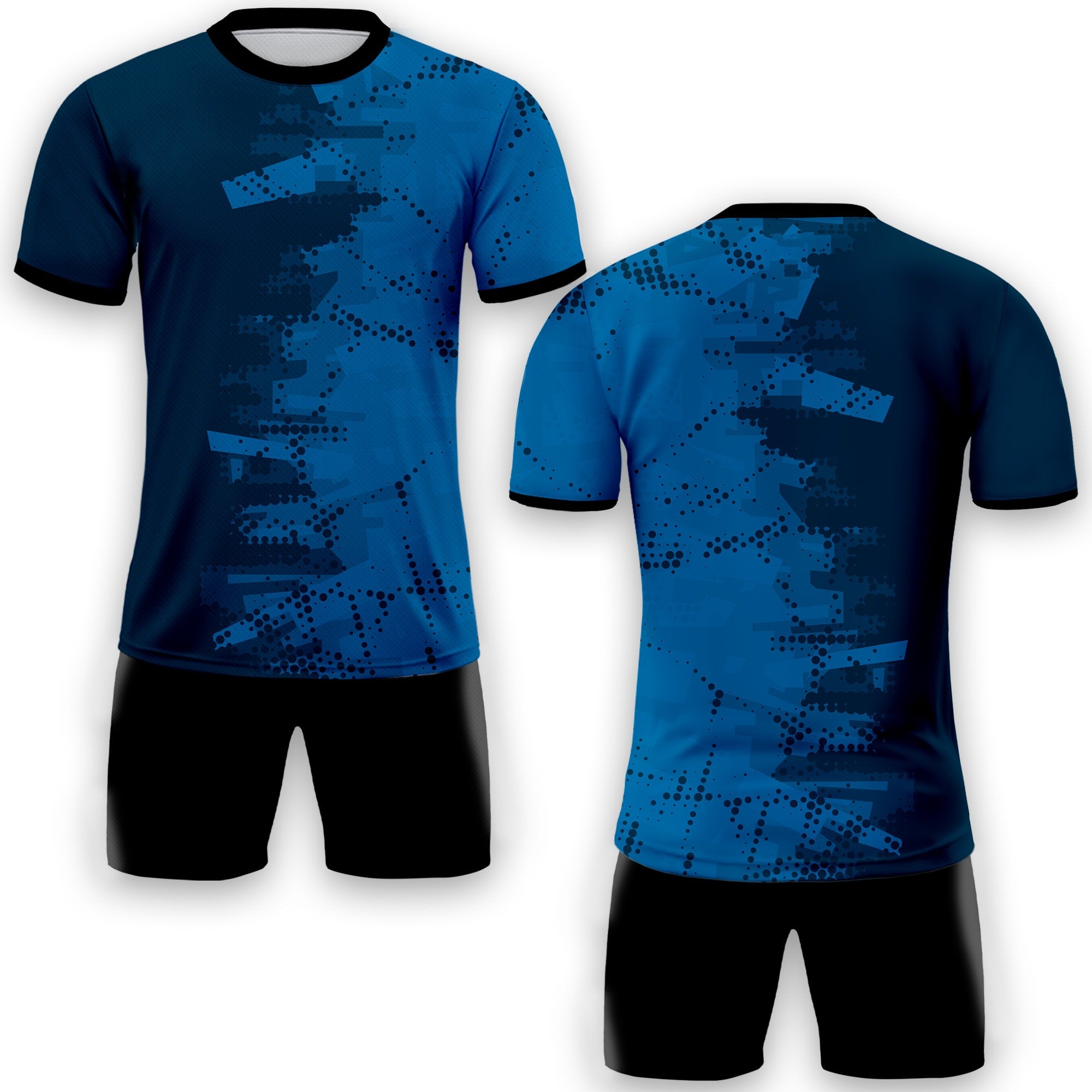 Custom Soccer Jersey for Men Women Youth Kid Team Uniform, Personalized Jersey with Team Name Logo Number, Custom Blue Soccer Jersey Shirt