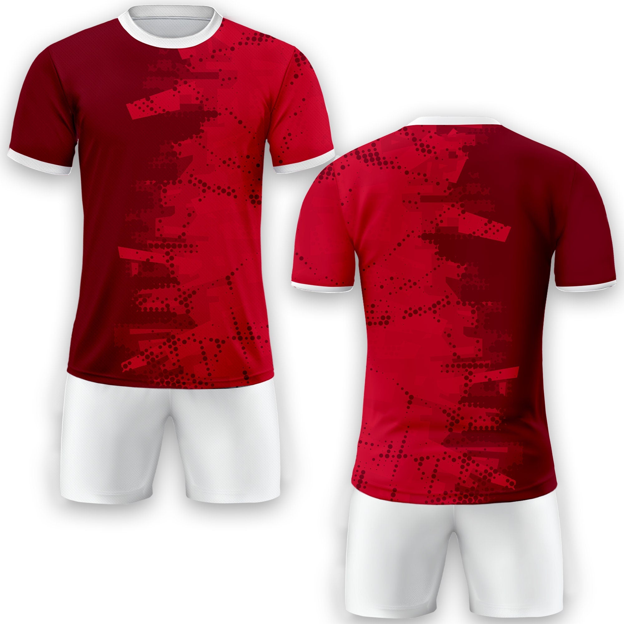 Custom Soccer Jersey for Men Women Youth Kid Team Uniform, Personalized Jersey with Team Name Logo Number, Custom Red Soccer Jersey Shirt