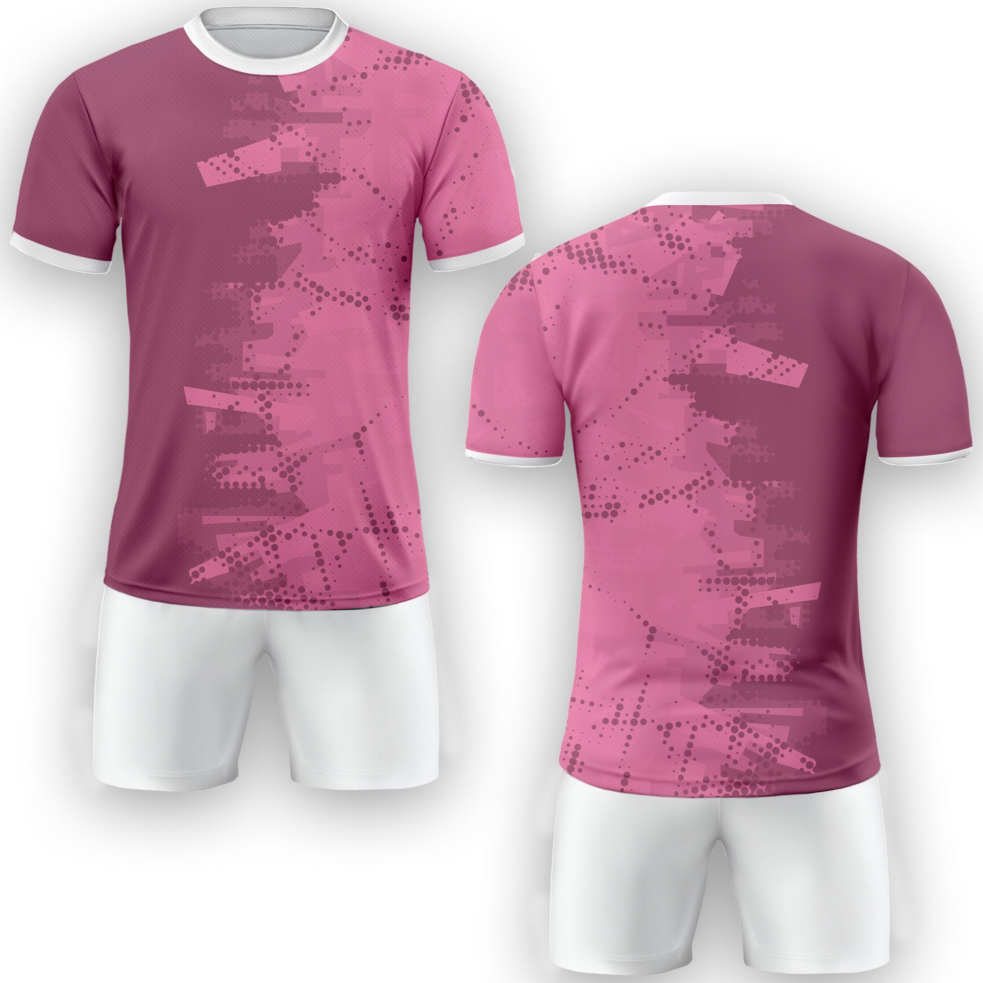 Custom Soccer Jersey for Men Women Youth Kid Team Uniform, Personalized Jersey with Team Name Logo Number, Custom Pink Soccer Jersey Shirt
