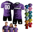 Custom Soccer Jersey for Men Women Youth Kid Team Uniform, Personalized Jersey with Team Name Logo Number, Custom Purple Soccer Jersey